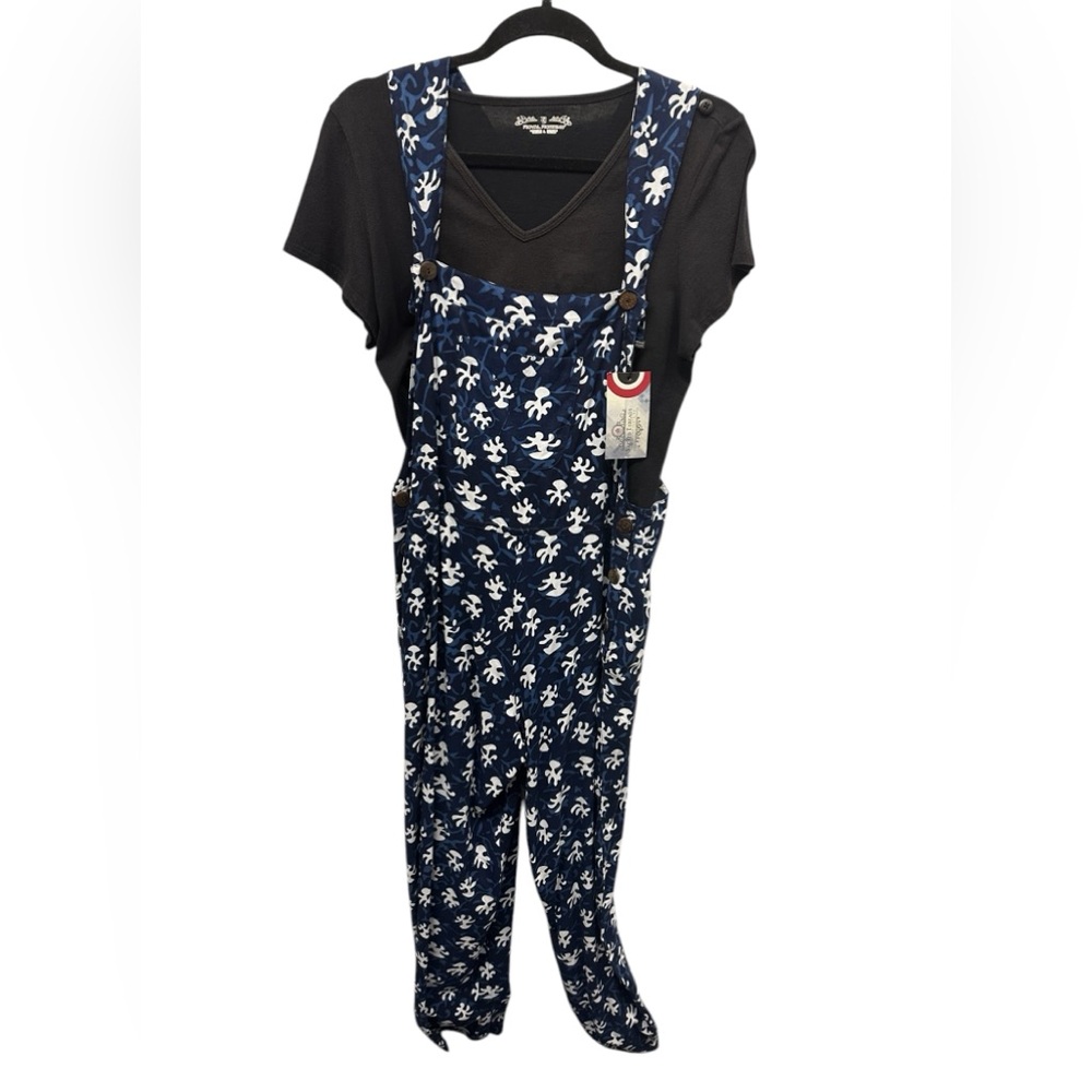 NWT. Funky Sacred Threads Overalls L/XL. LG/GY/GY01. - Picture 1 of 3